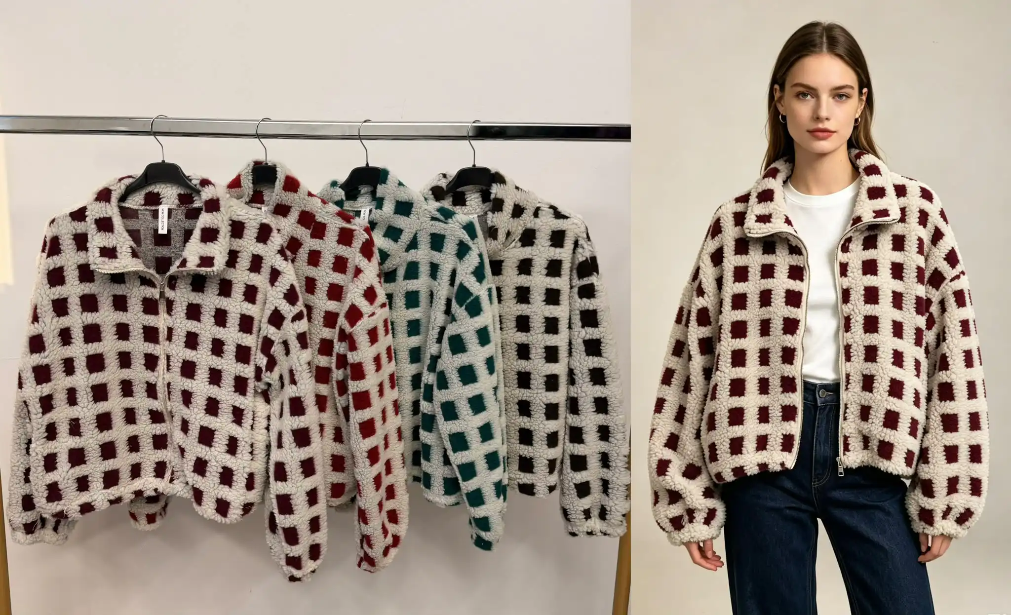 Kurtka Oversize z Kołnierzem