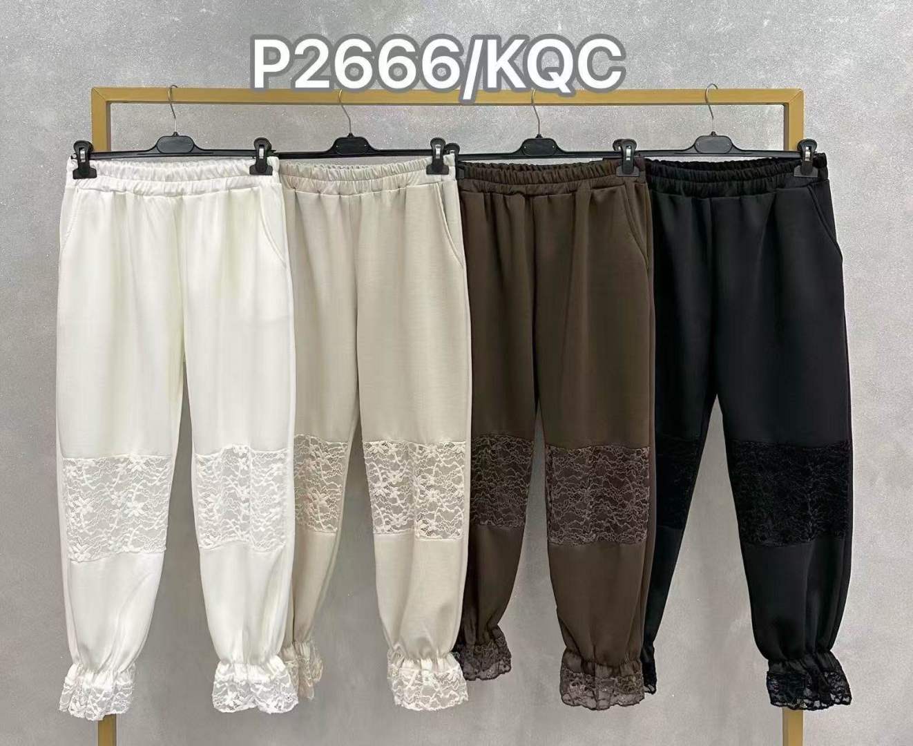 Spodnie Luźne Z Koronką