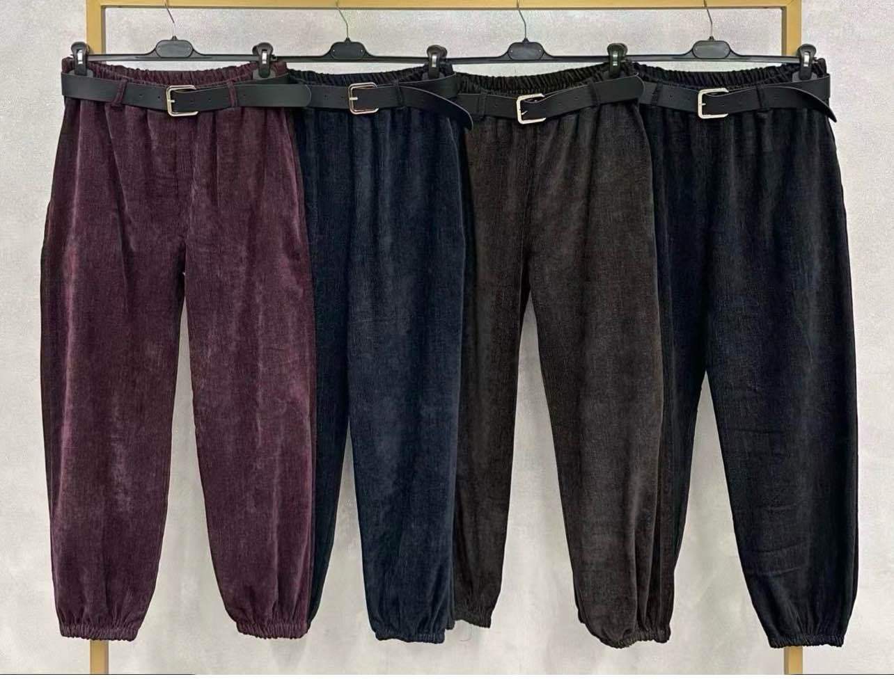 Spodnie Joggery Luźne Z Paskiem