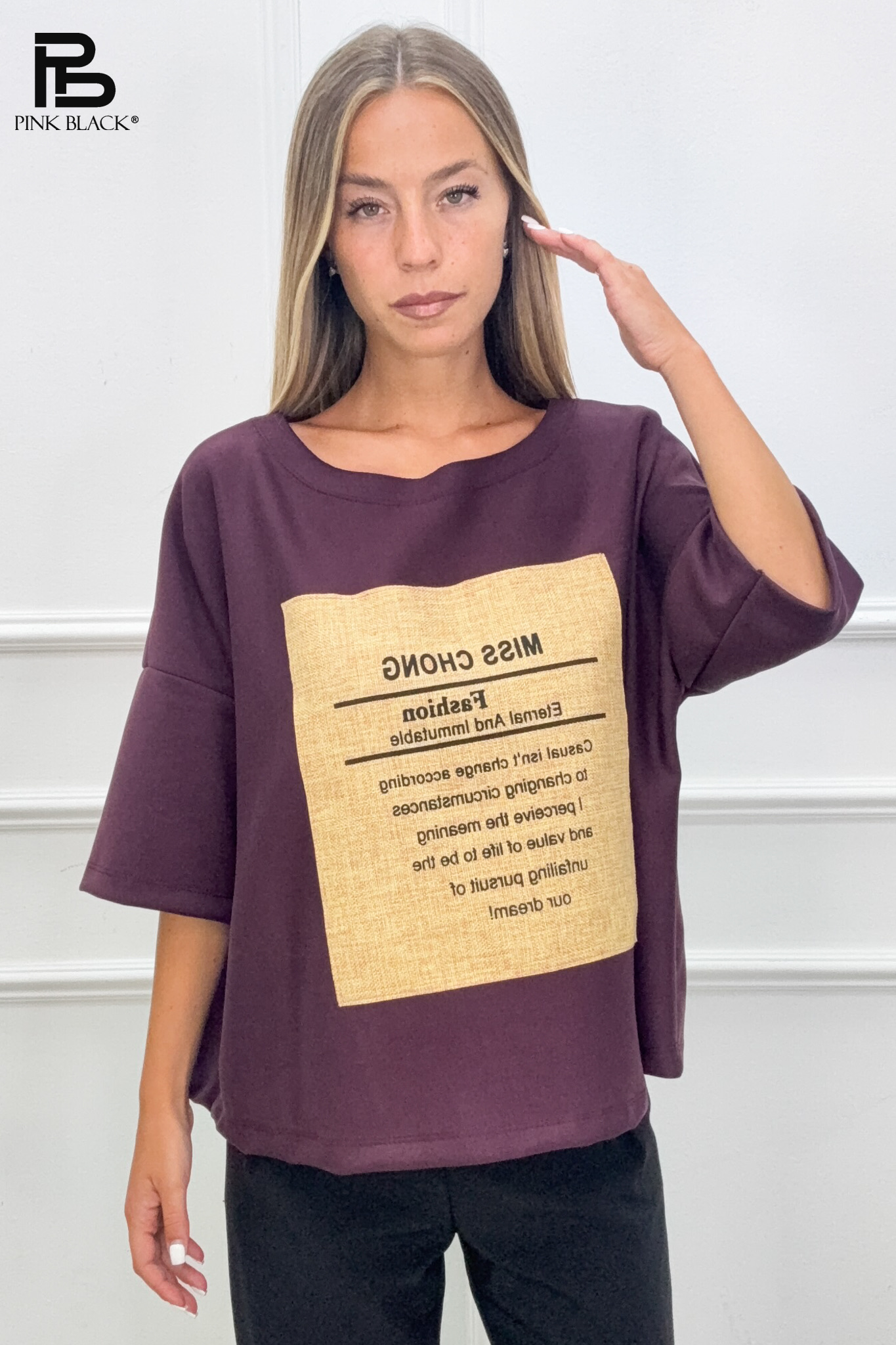 Koszulka Oversize Z Naszywką