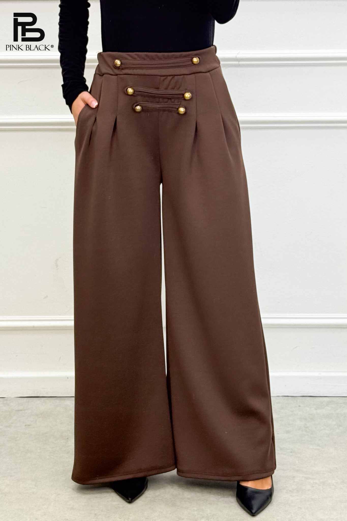 Spodnie Wide Leg z Plisami