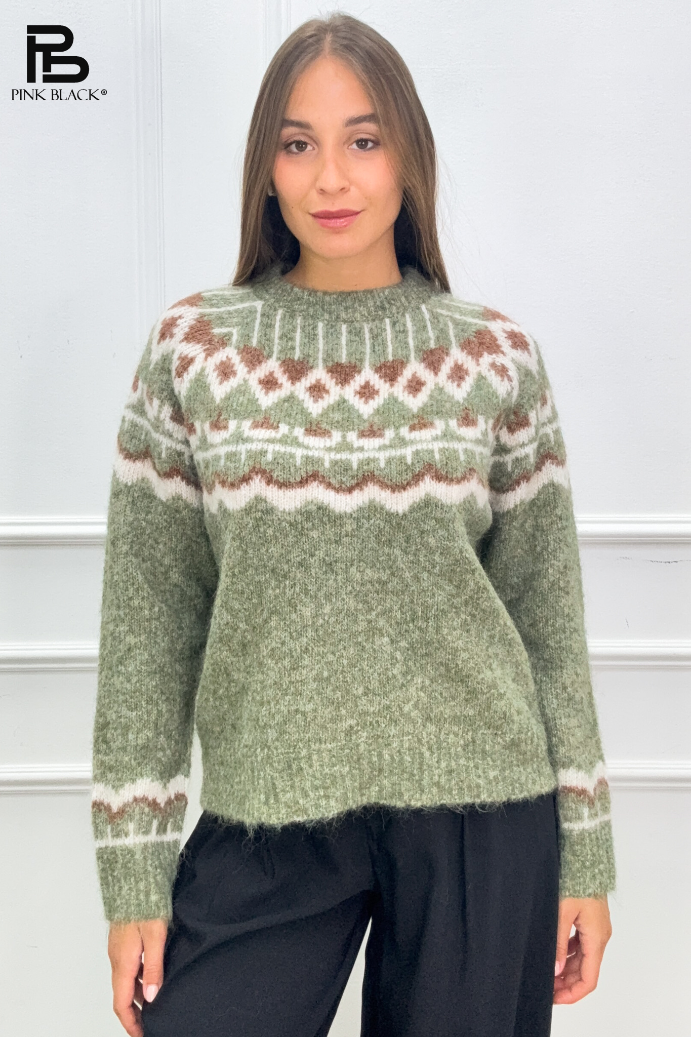 Sweter z norweskim wzorem
