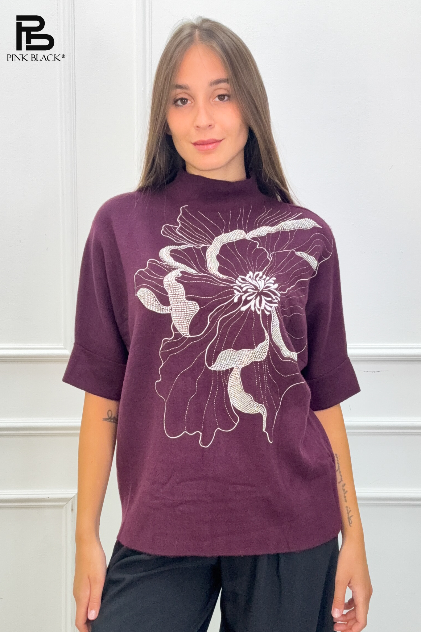 Sweter Luźny Półgolf