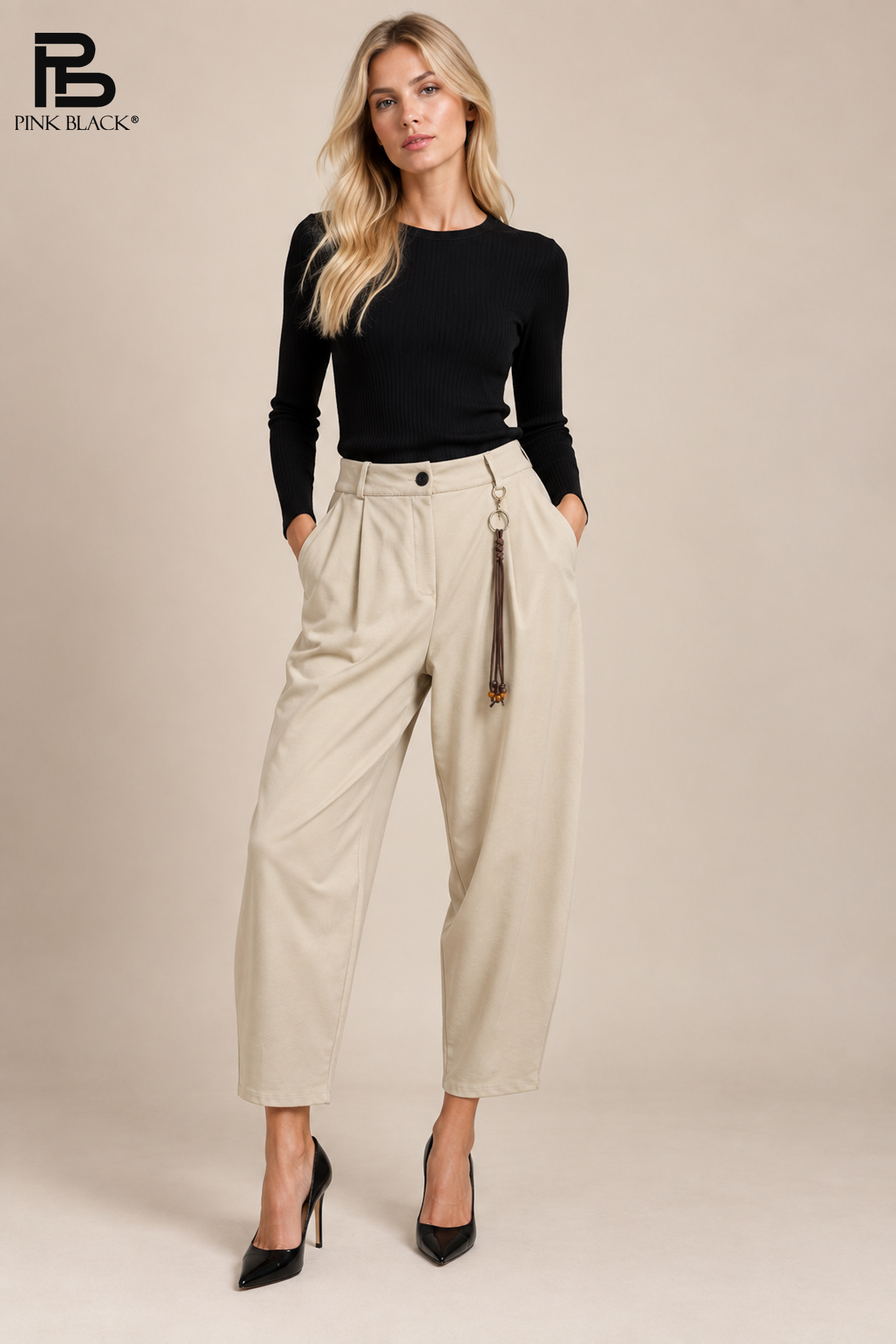 Spodnie Wide Leg z Plisami