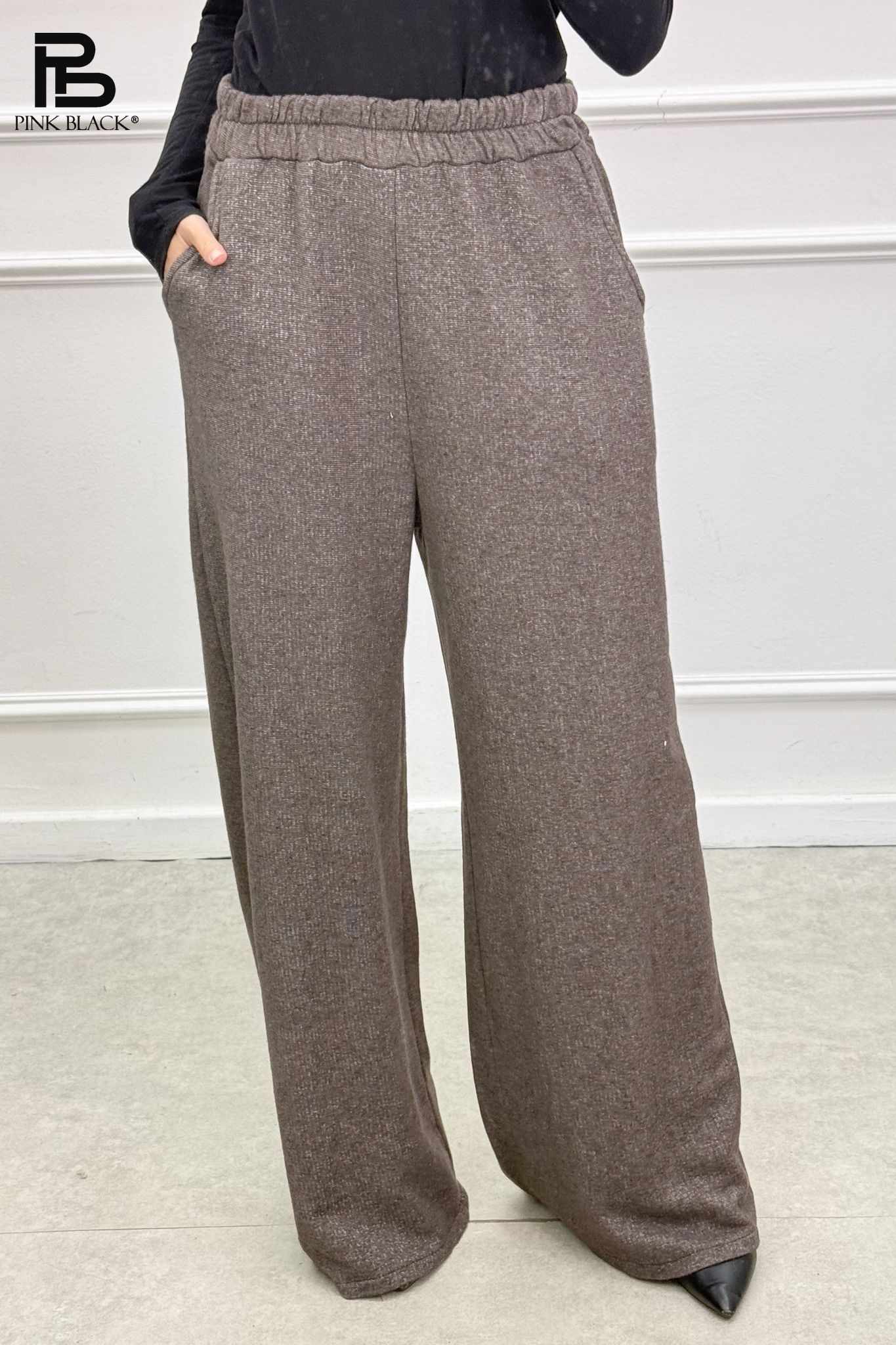 Spodnie Wide Leg Wysoki Stan