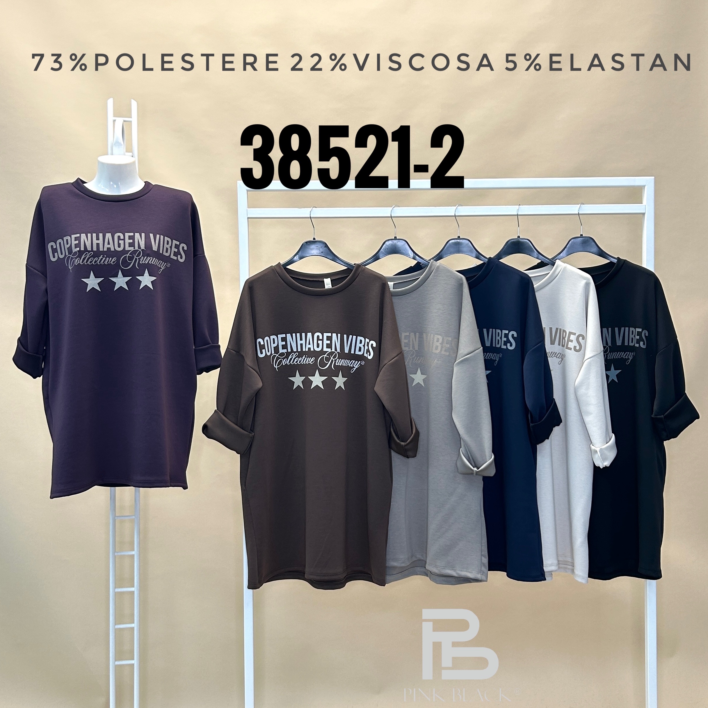 Sukienka oversize z nadrukiem