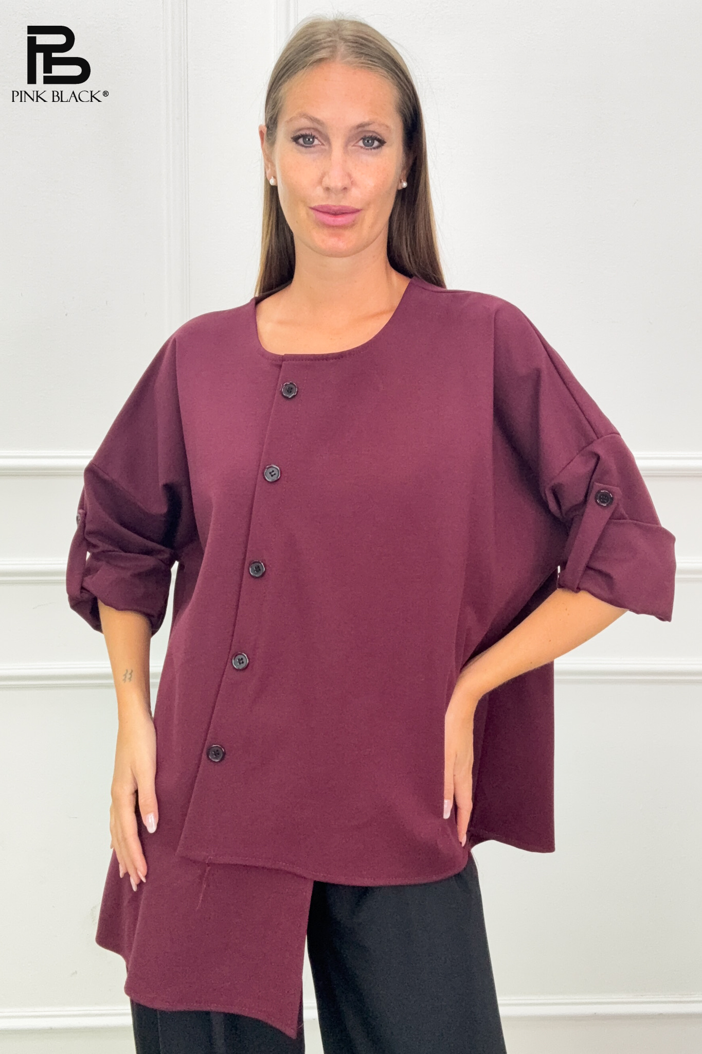 Bluzka Oversize Zapinana
