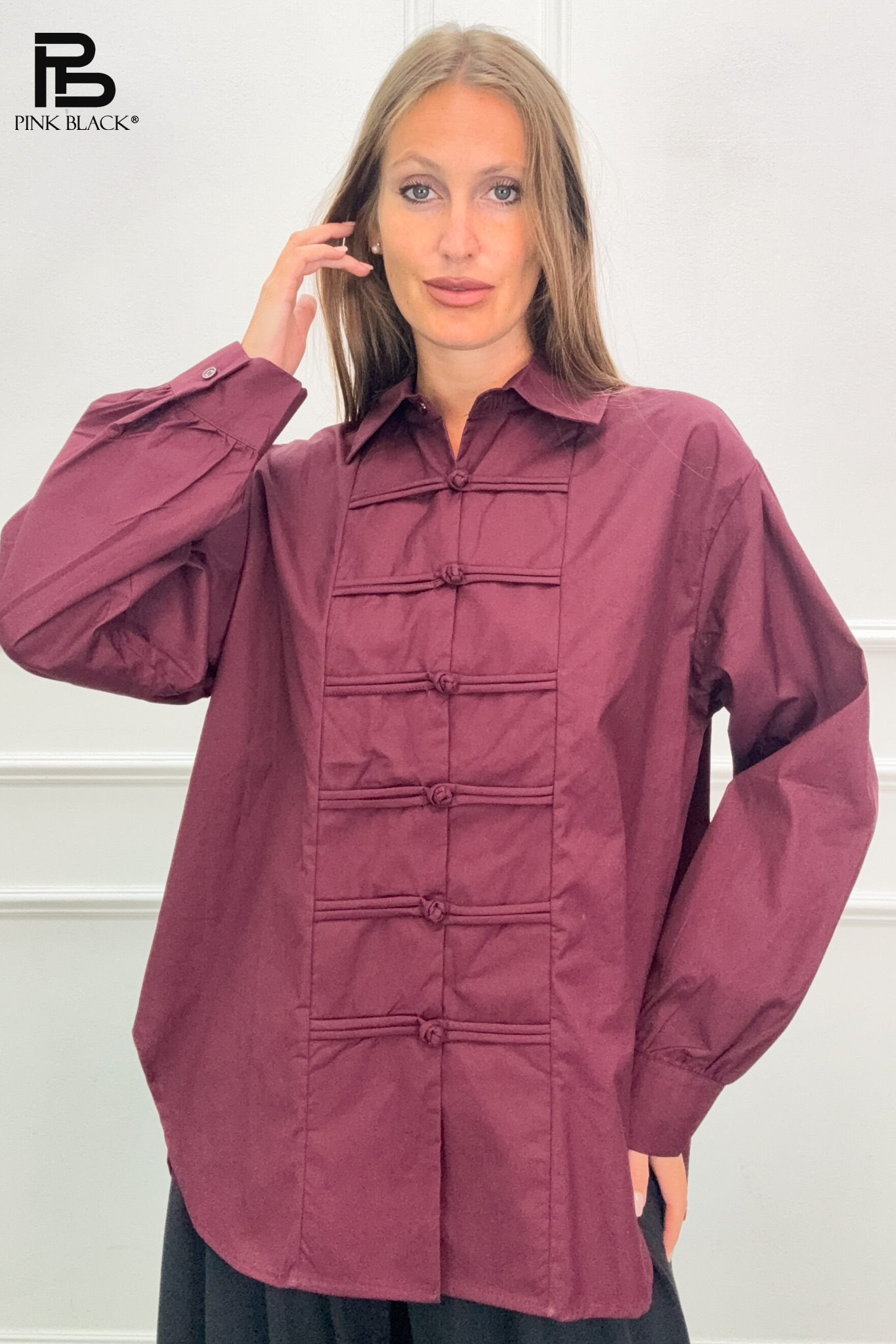 Koszula Oversize Z Kołnierzykiem