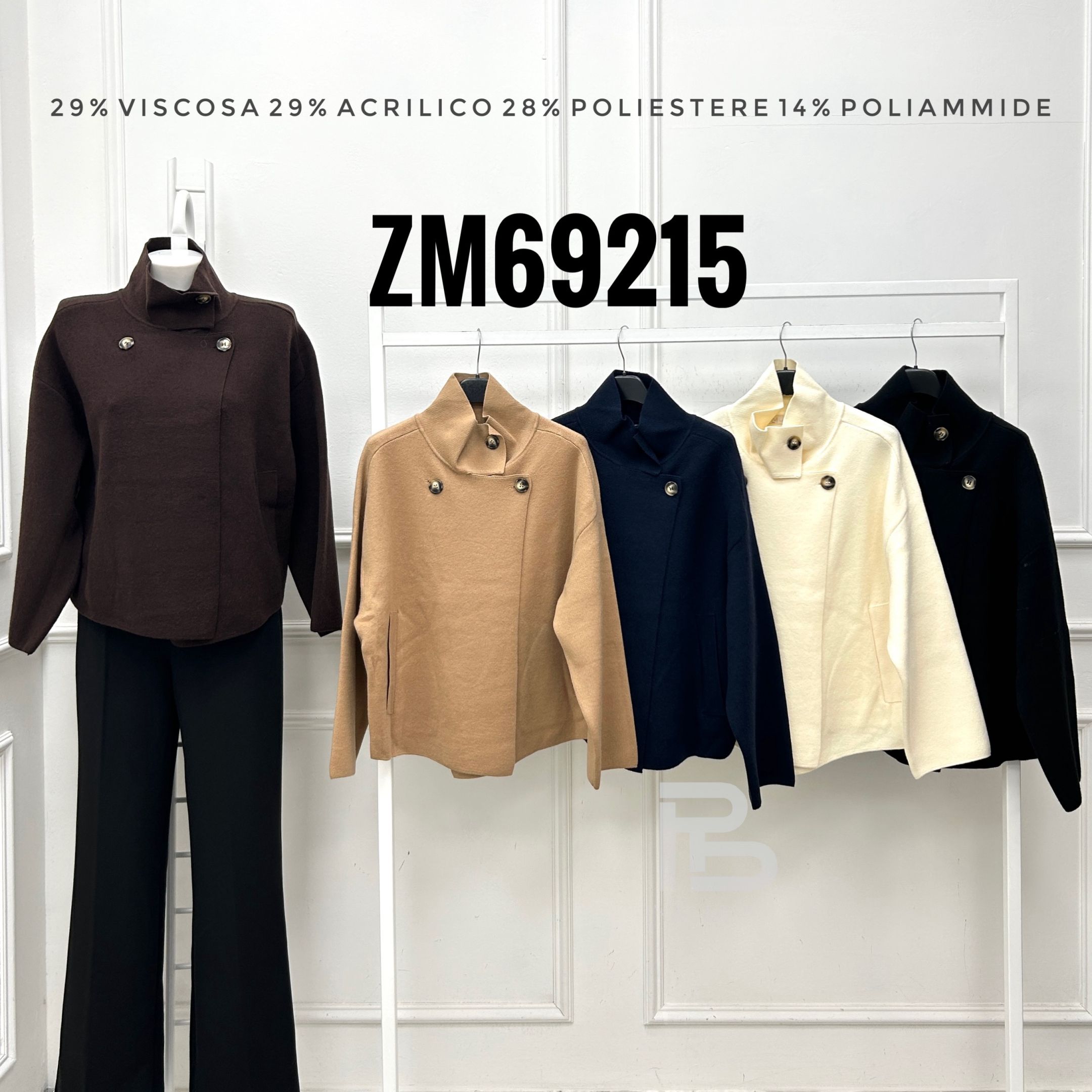 Sweter Półgolf Z Guzikami