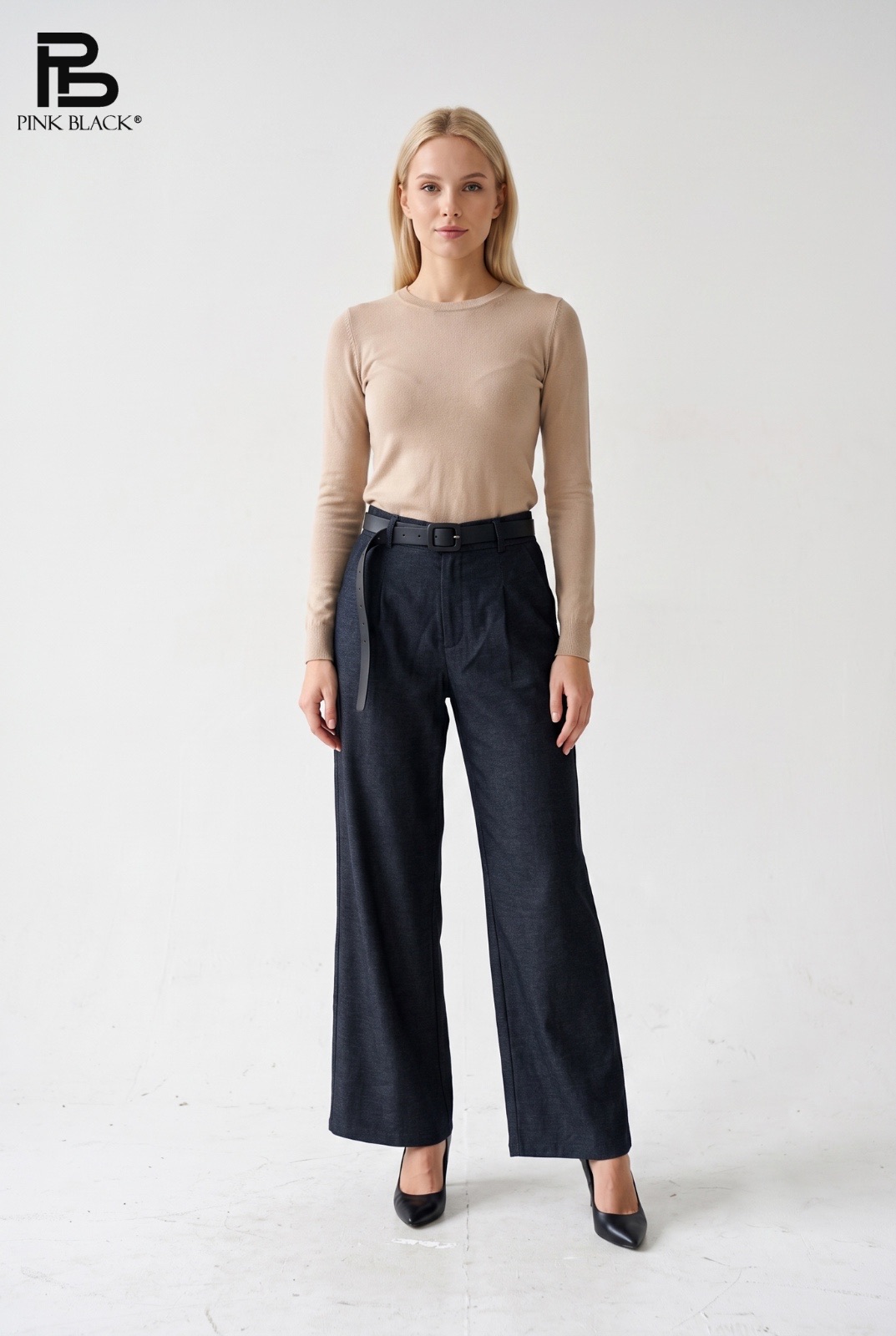 Spodnie Szerokie High Waist