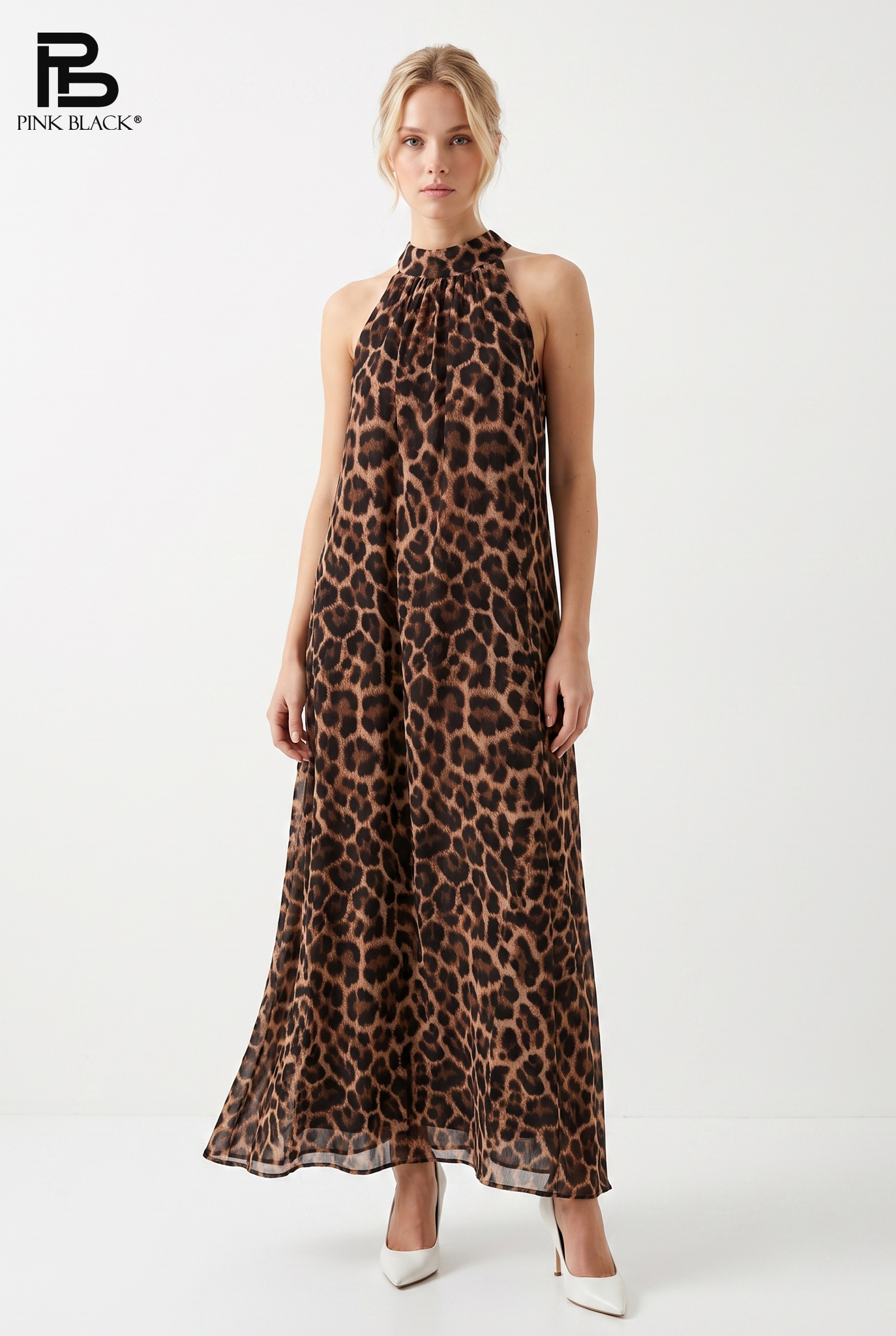 Sukienka A-line Maxi Halter