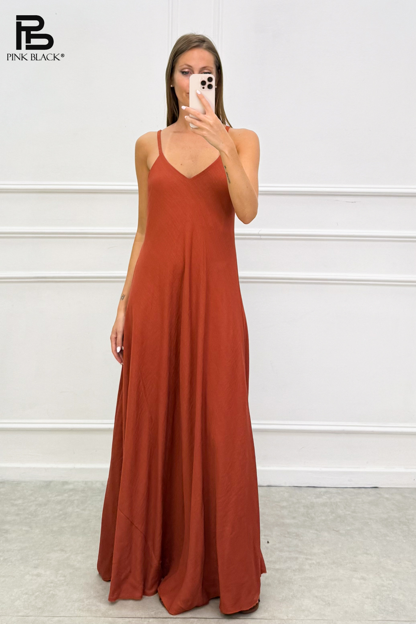 Sukienka Luźna Maxi V-neck