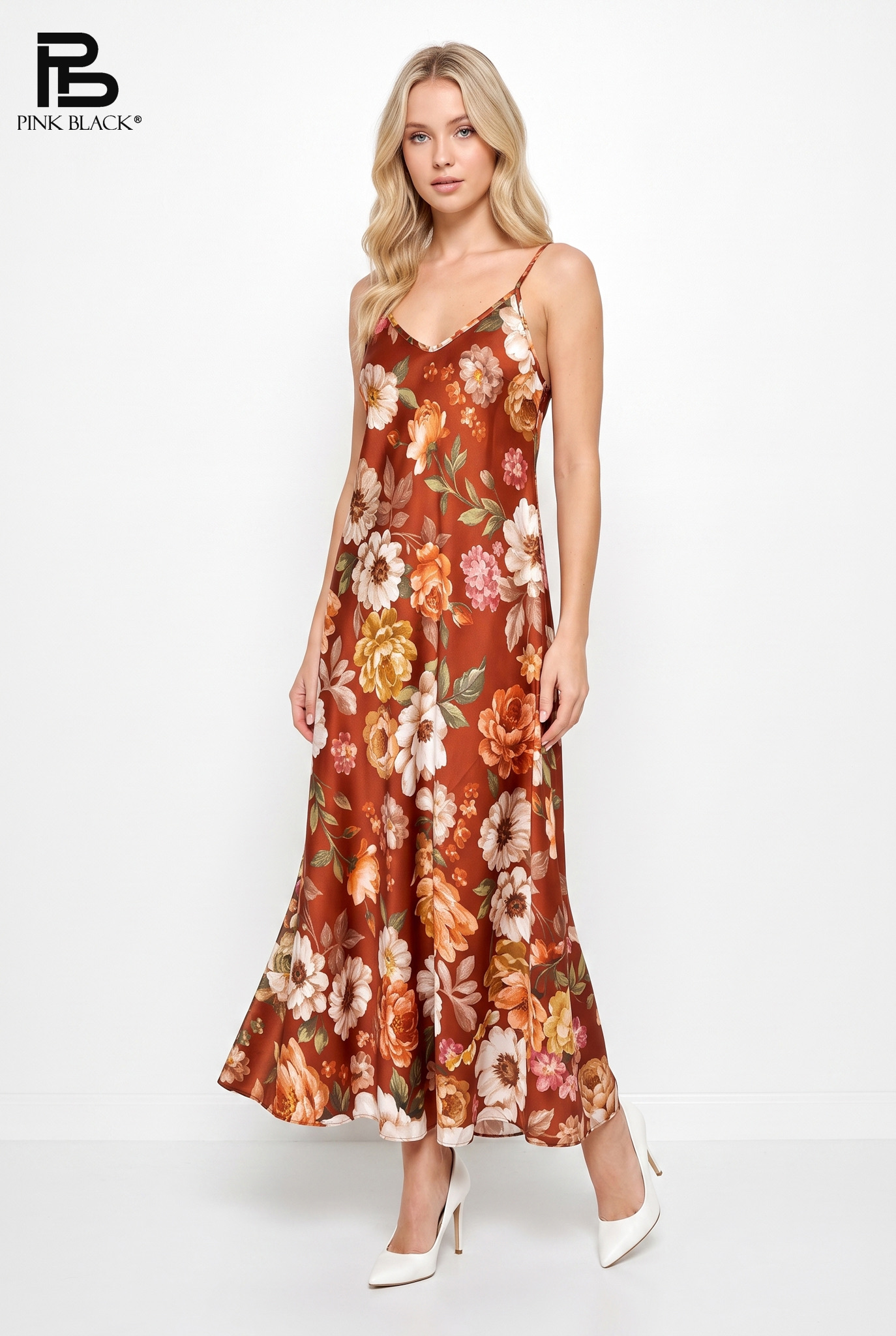 Sukienka A-line Maxi V-neck