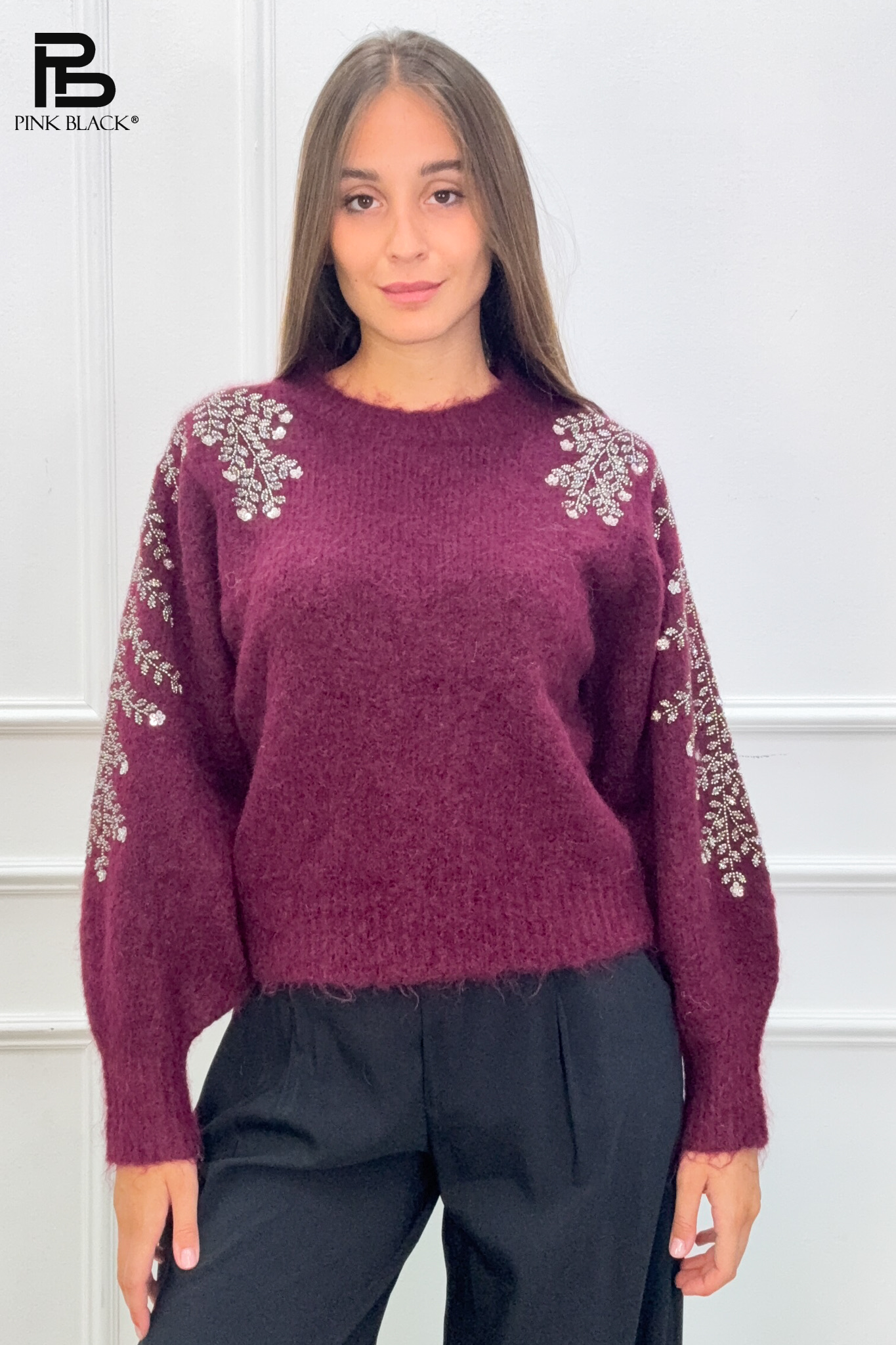 Sweter Puszysty z Cekinami