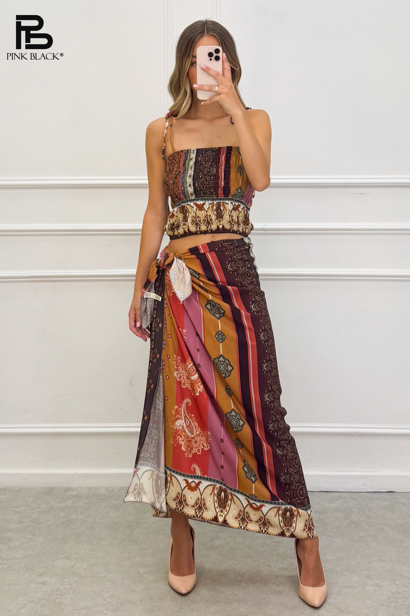 Komplet Crop Top i Maxi