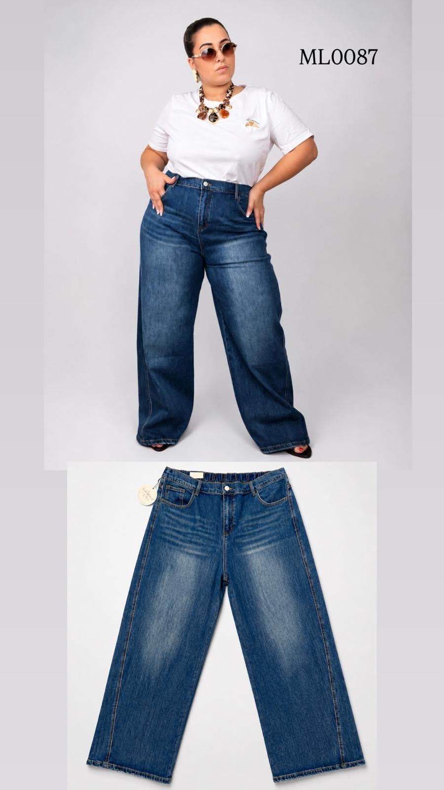 Spodnie Wide Leg Wysoki Stan