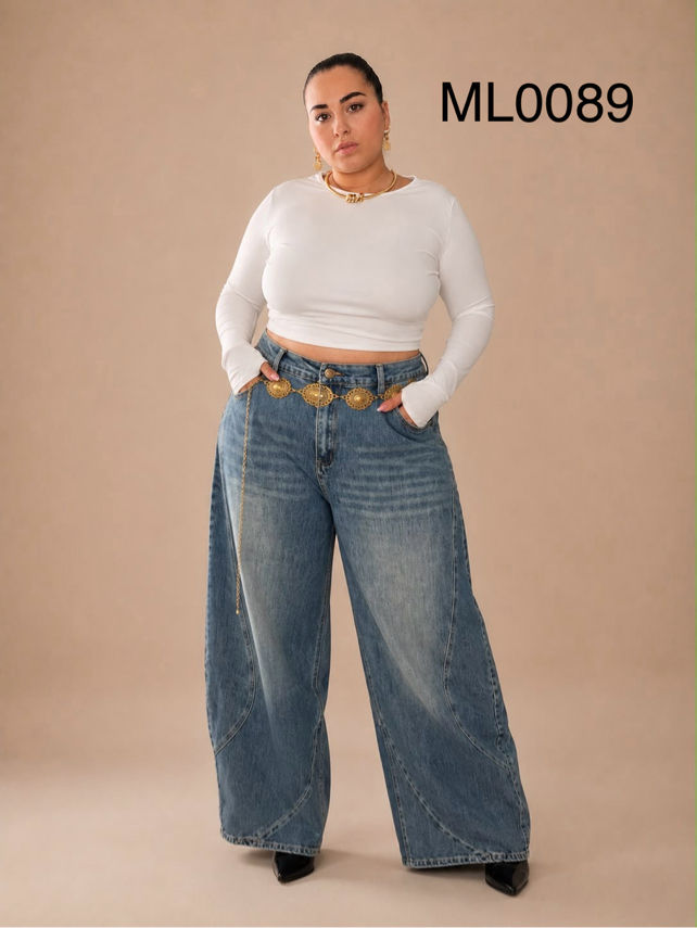 Spodnie Wide Leg z Kieszeniami