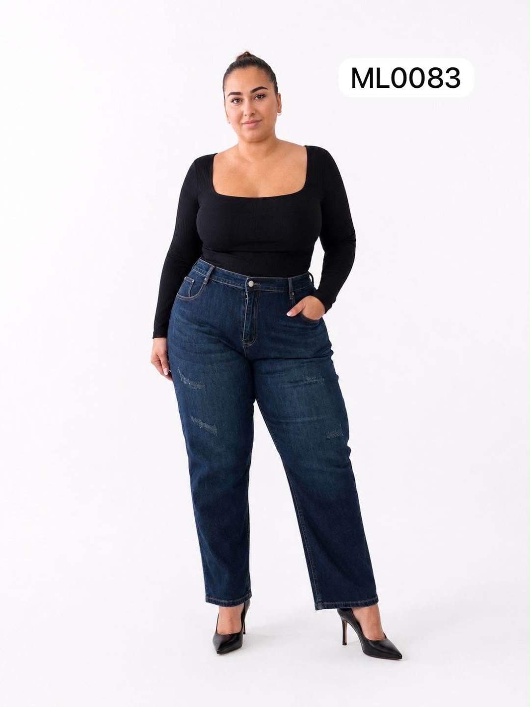 Spodnie Jeans Proste Do Kostki