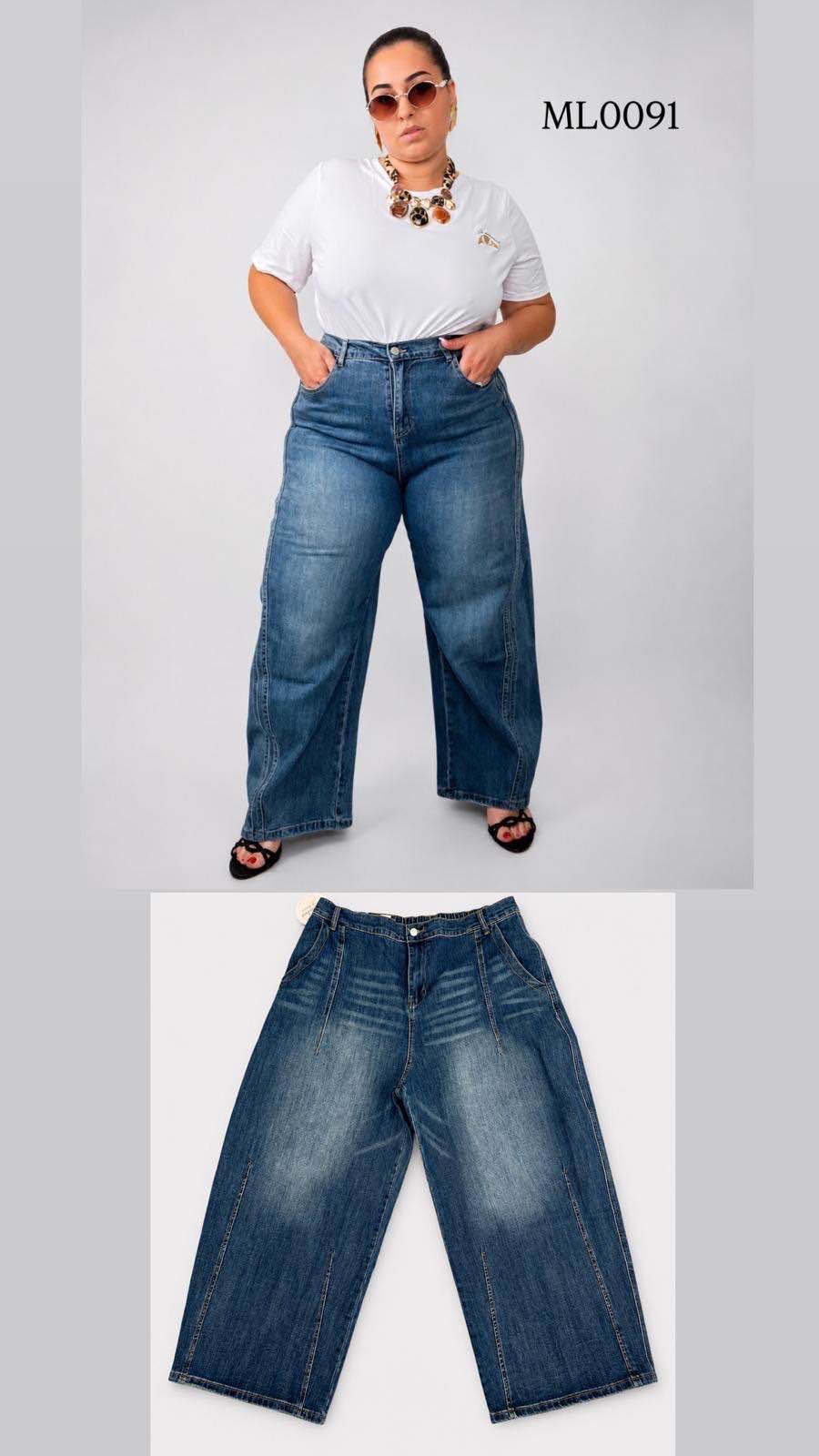 Spodnie Jeans Wide-Leg