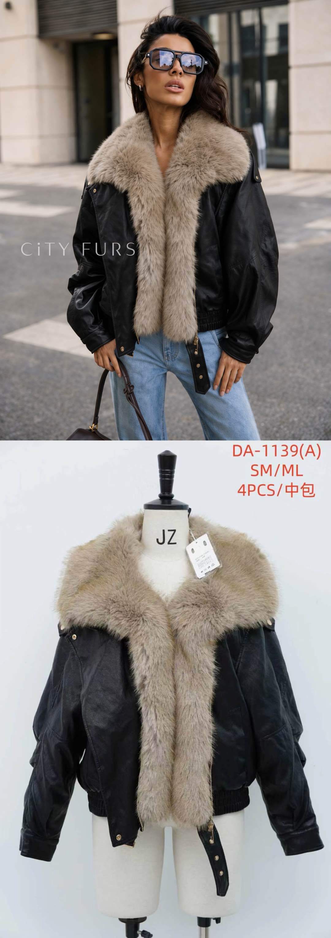 Kurtka oversize z futrem