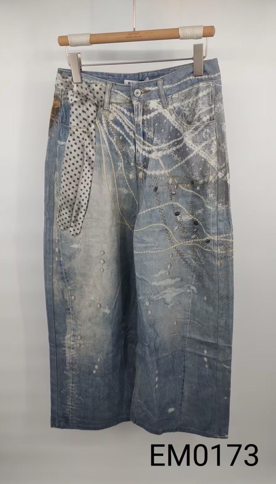 Spodnie Wide Leg Patchwork