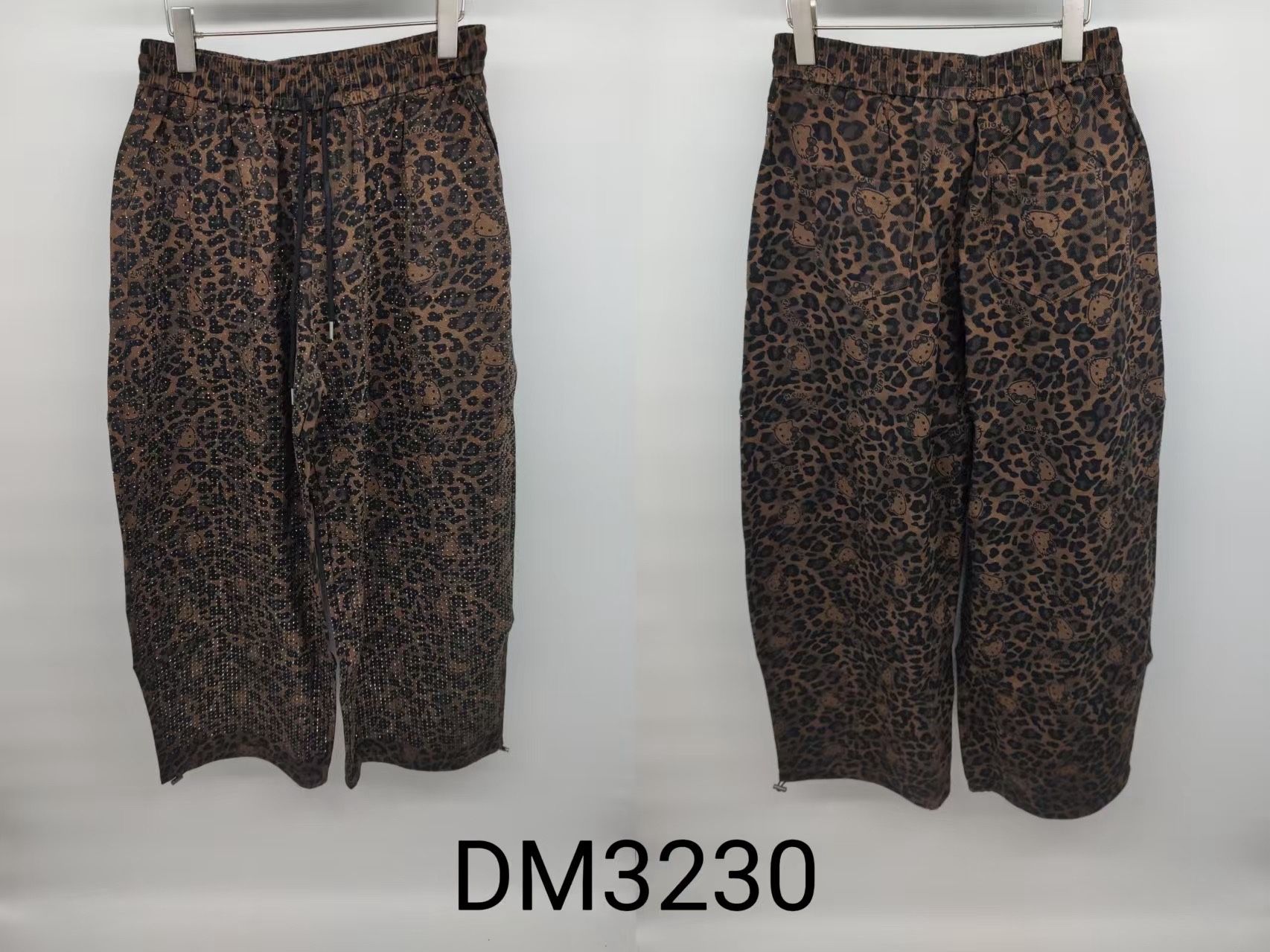 Spodnie Wide Leg Zwierzęce