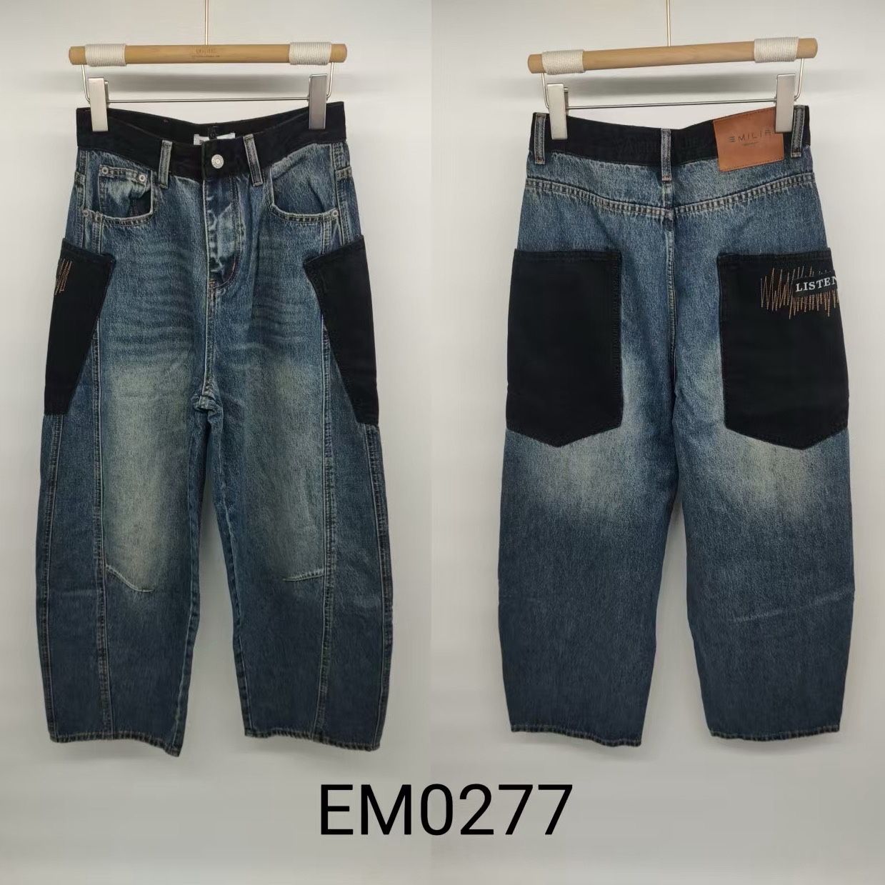 Spodnie Wide Leg z Panelem
