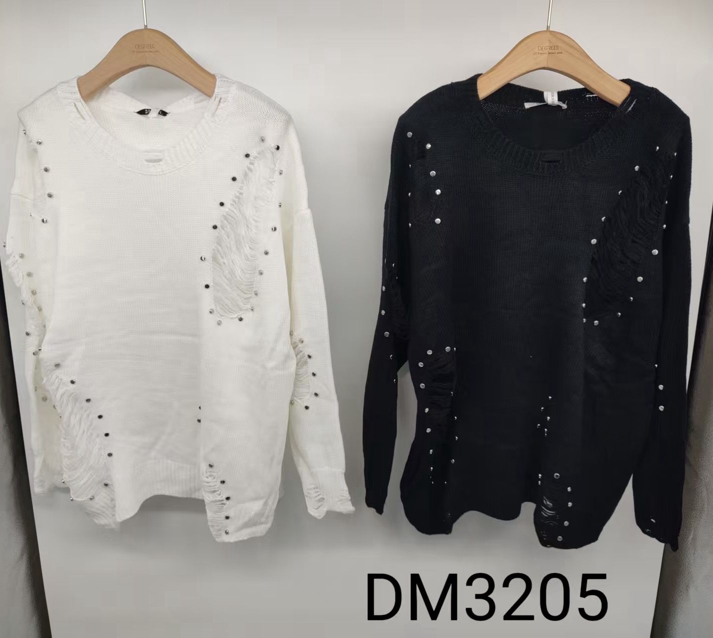 Sweter Luźny z Frędzlami