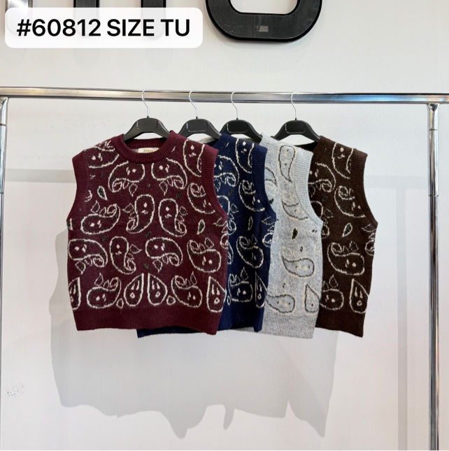 Kamizelka Dzianinowa Paisley