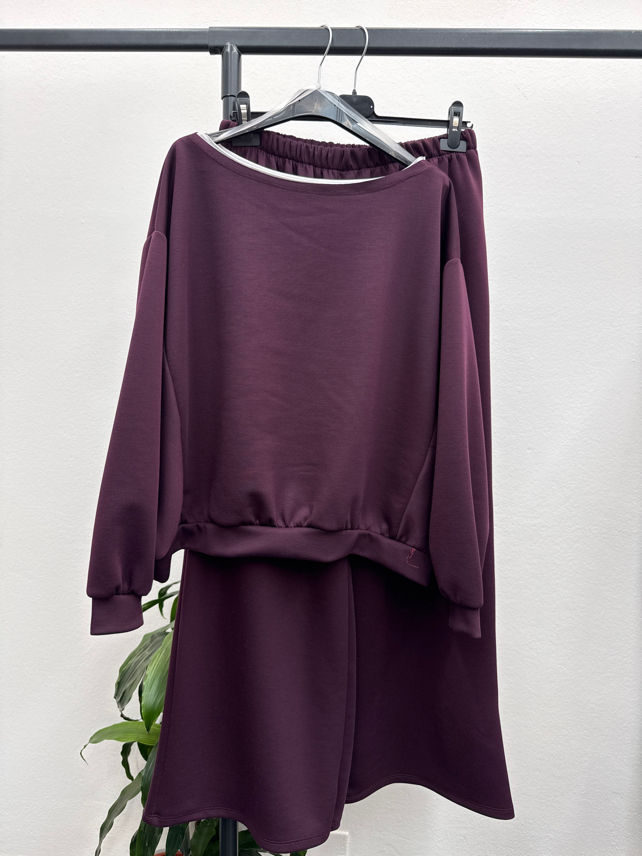 Komplet Luźny Bermudy i Bluza
