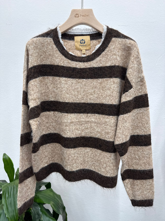 Sweter Paski Prosty