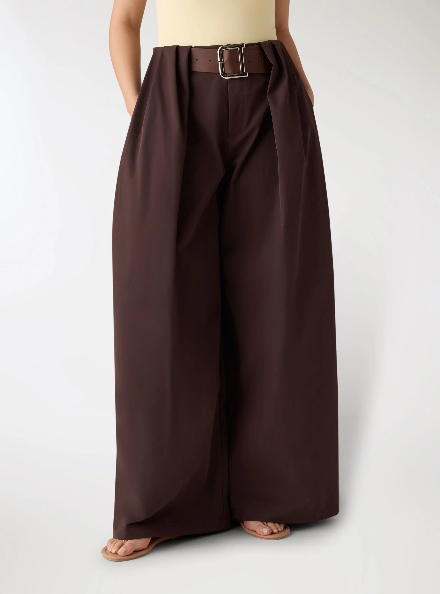 Spodnie Wide Leg z Plisami