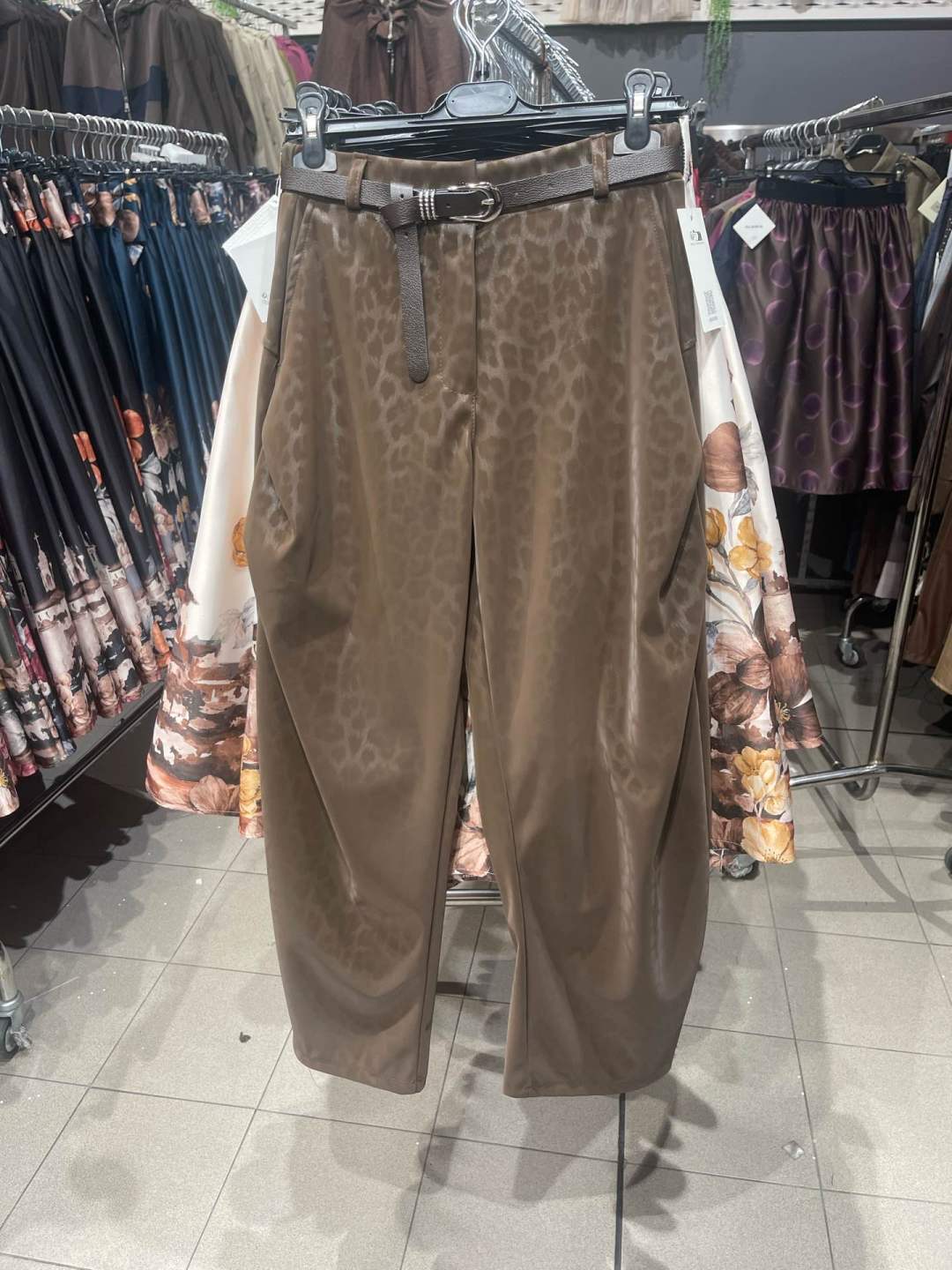 Spodnie Proste Wysoki Stan