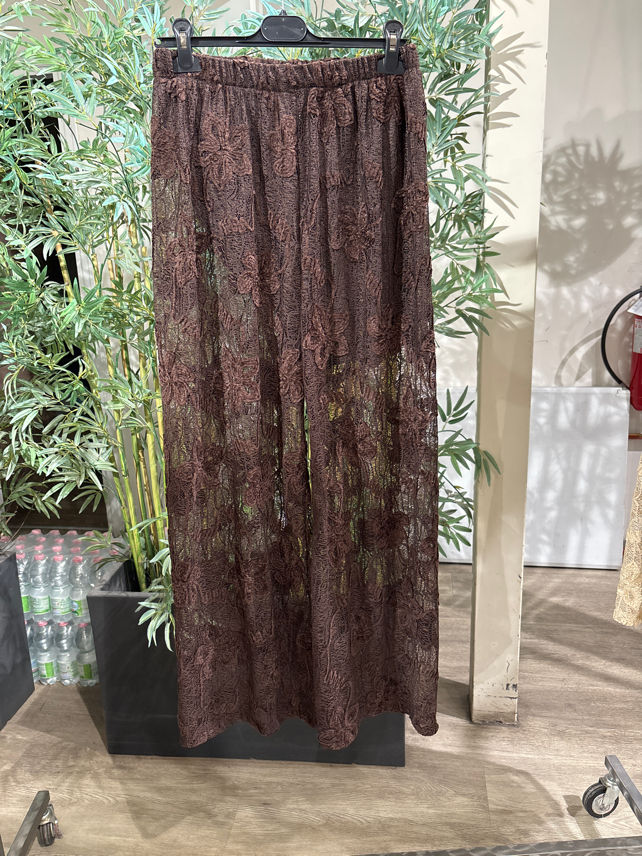 Spodnie Wide Leg Koronkowe