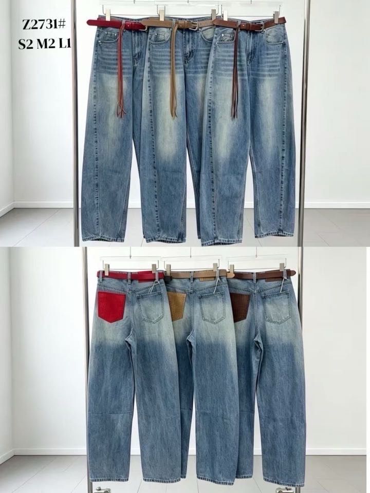 Spodnie Jeans Proste Do Kostki