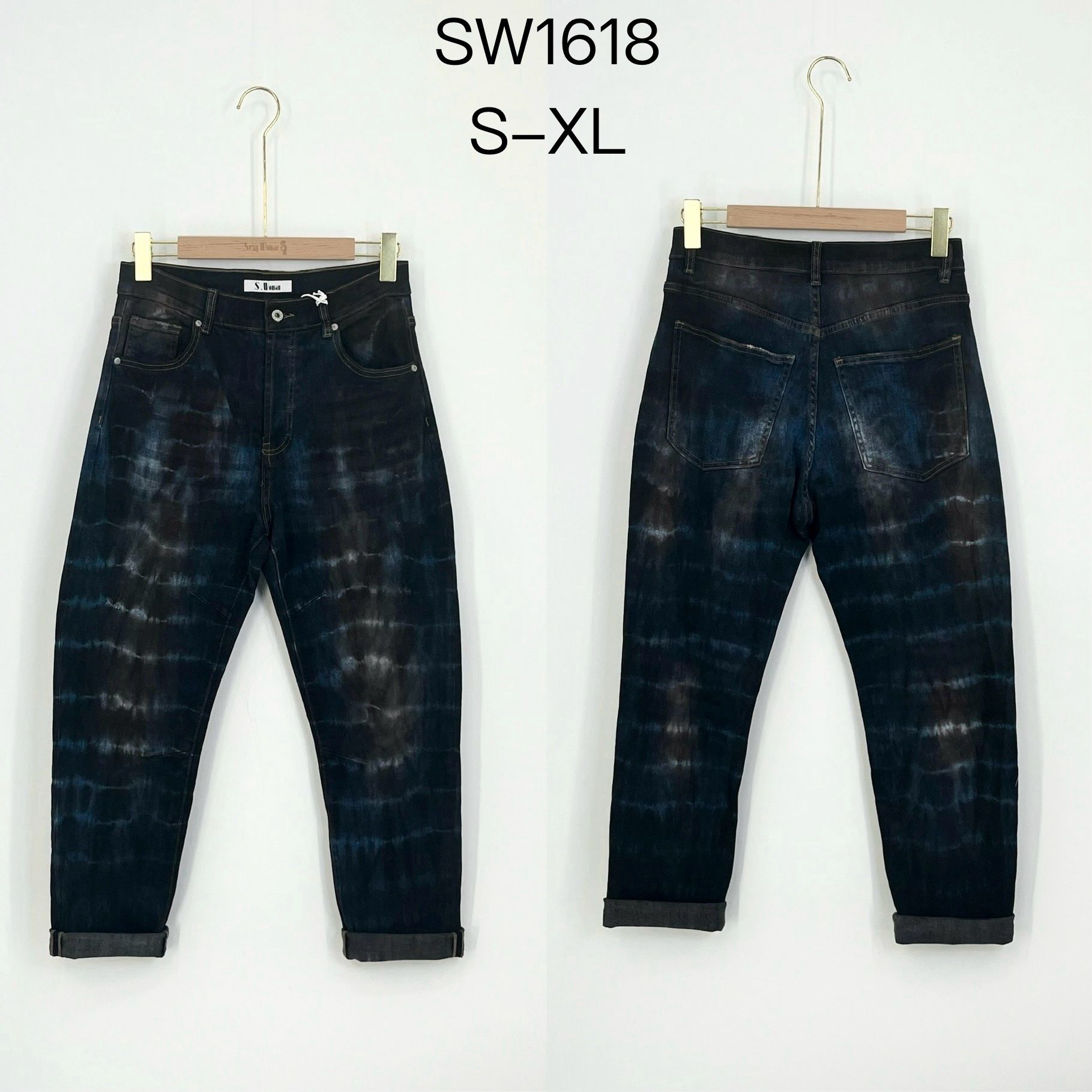 Spodnie Regular Proste Tie-Dye