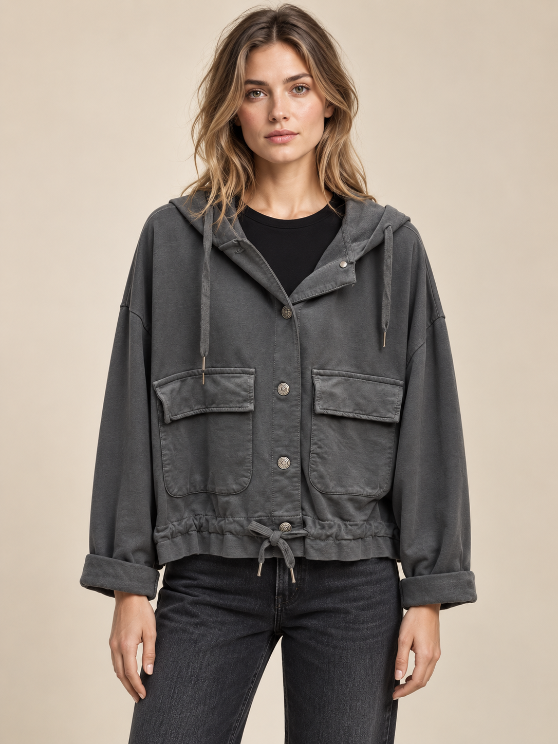 Kurtka Oversize z Kapturem