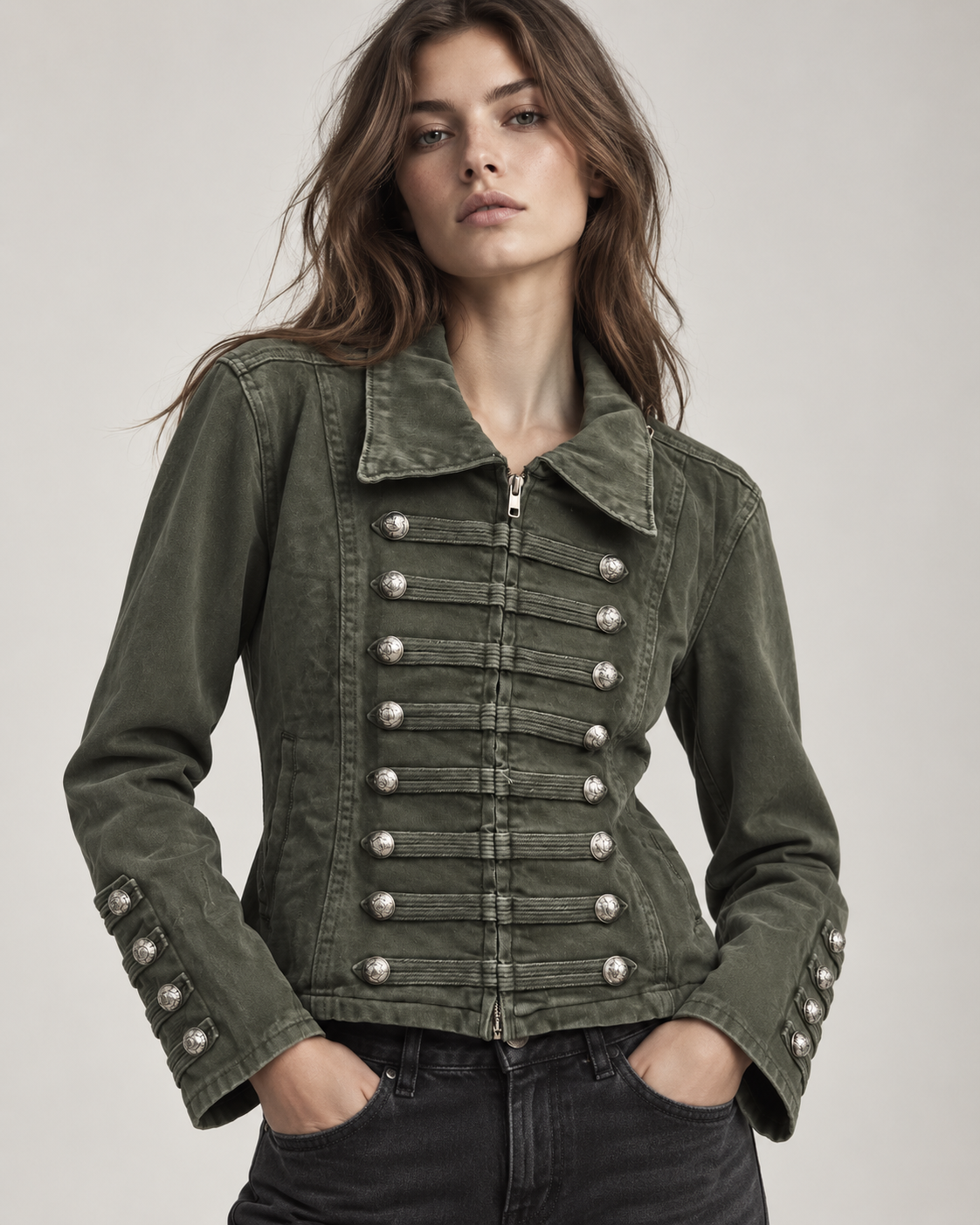 Kurtka Krótka Military Chic