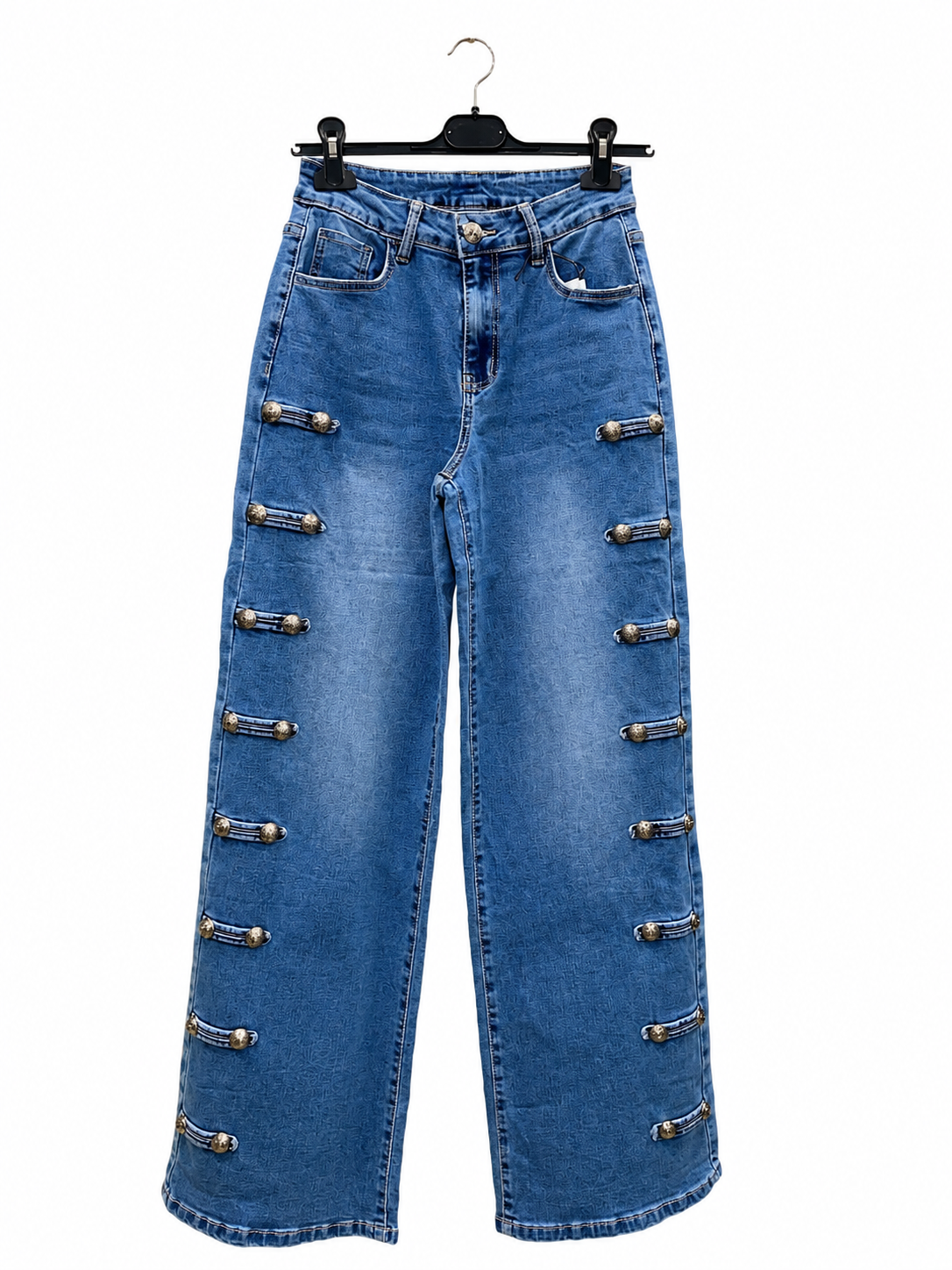 Spodnie Wide Leg Z Guzikami