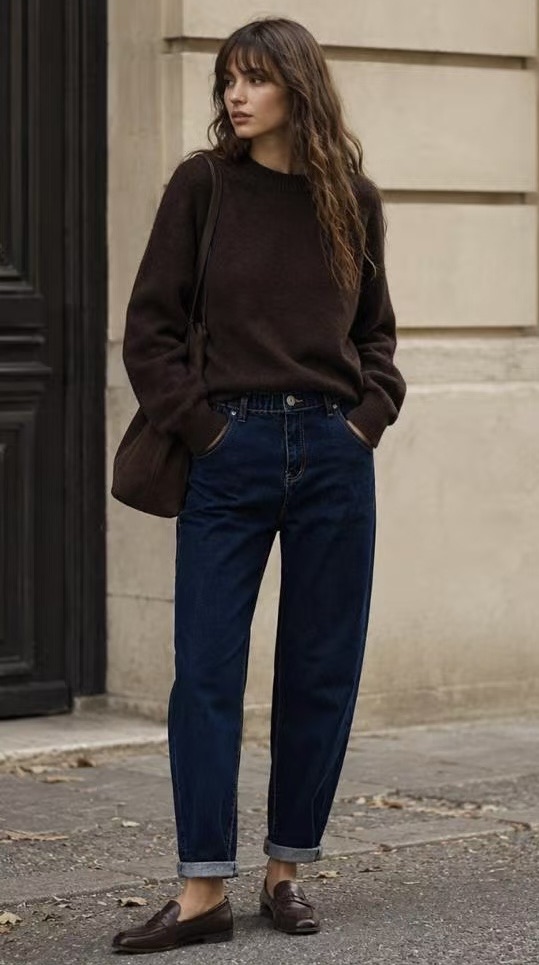 Spodnie Jeans Baggy Do Kostki