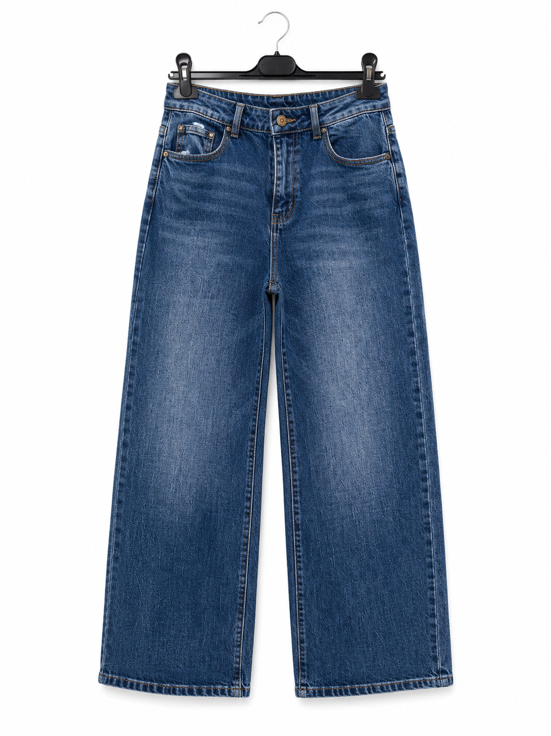 Spodnie Jeans Proste High Waist