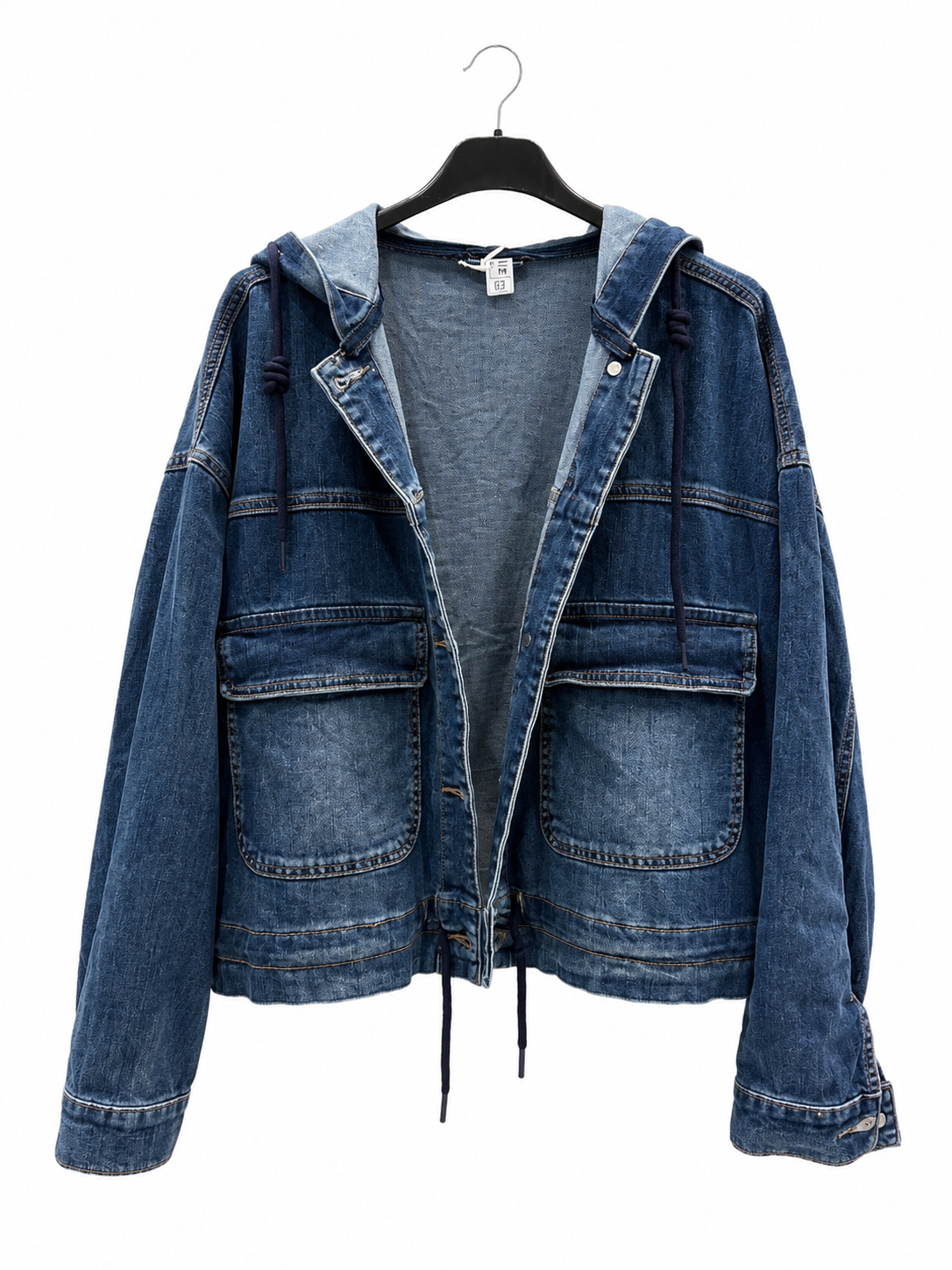 Kurtka Jeans Oversize z Kapturem