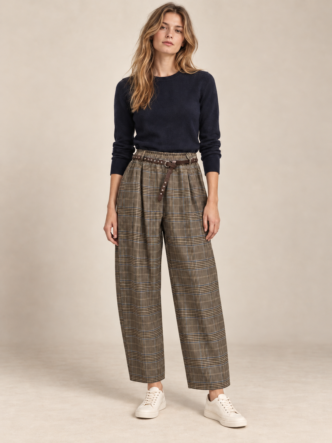 Spodnie Wide Leg z Kieszeniami