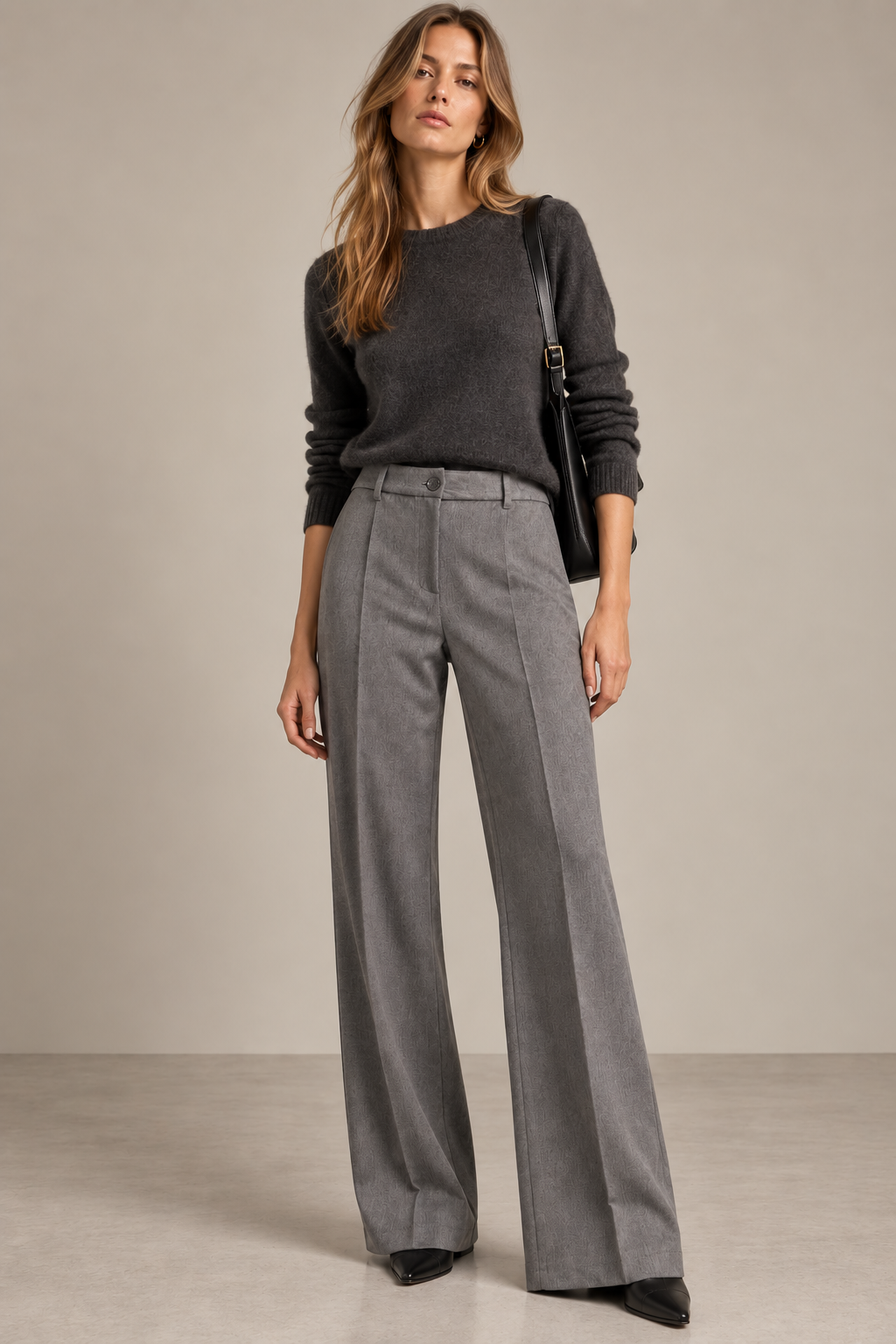 Spodnie Szerokie High Waist