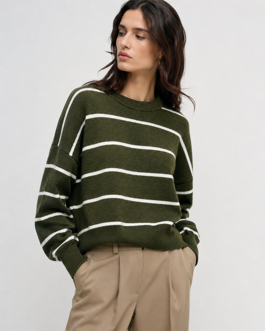 Sweter Luźny w Paski