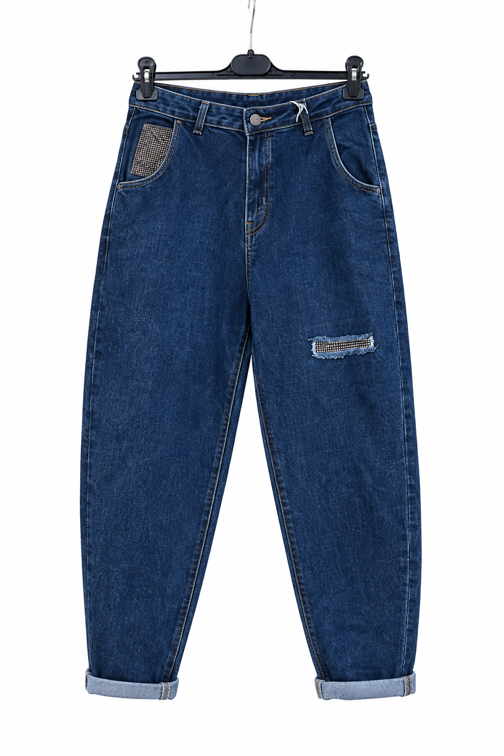 Spodnie jeans z aplikacją