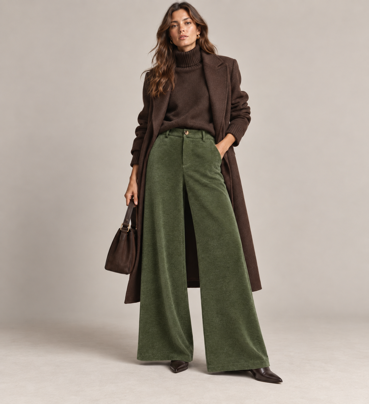 Spodnie Wide Leg z Plisami