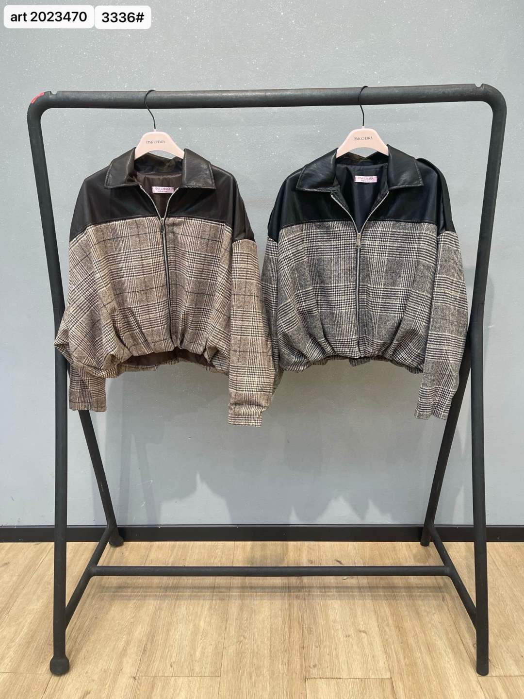 Kurtka Oversize Cropped z Kołnierzykiem