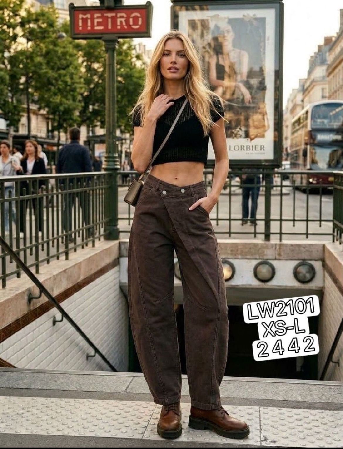 Spodnie Wide Leg z Kieszeniami
