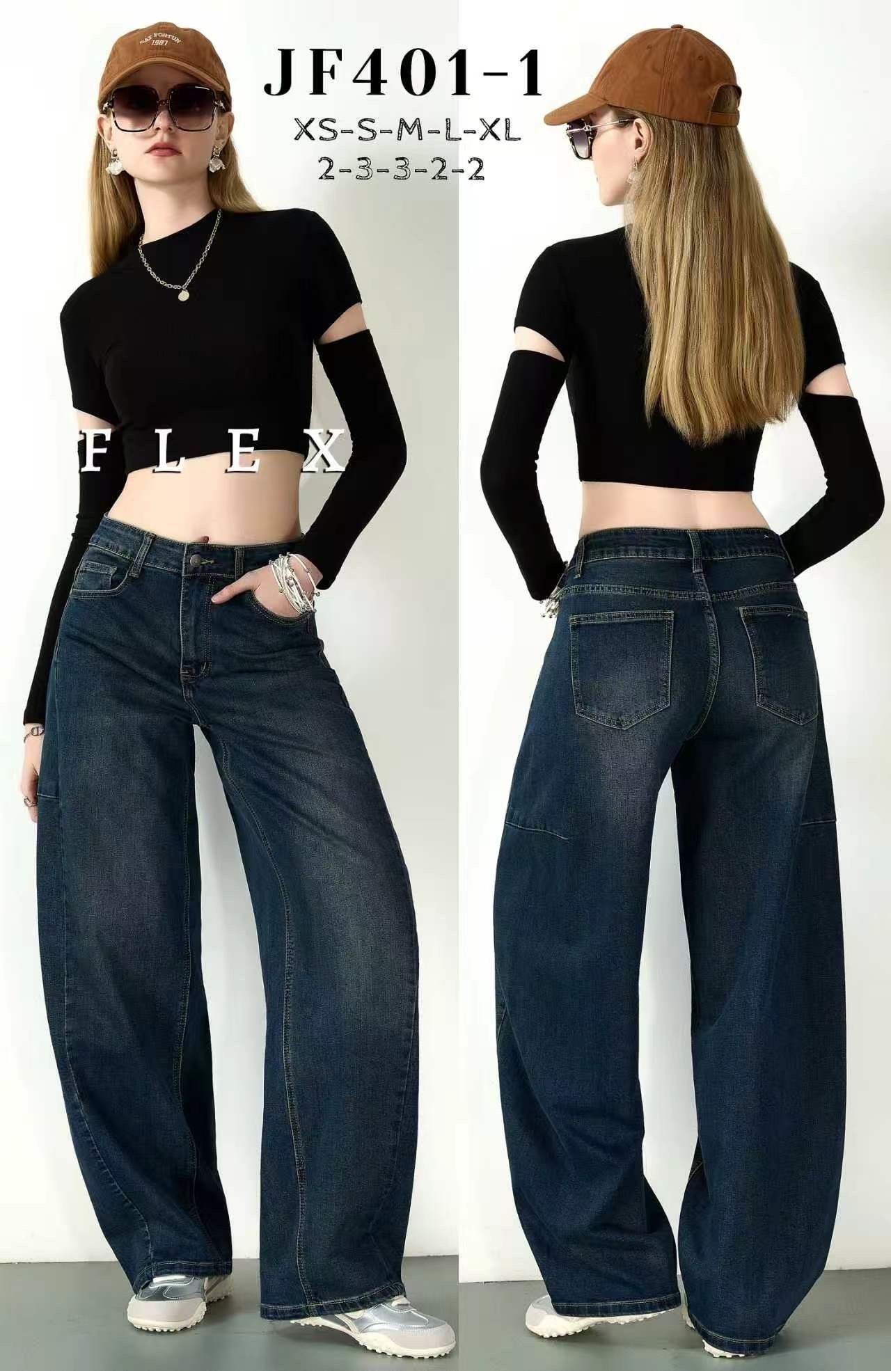 Spodnie Wide Leg Wysoki Stan